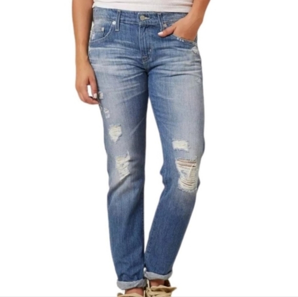 NEW Big Star Taylor Slouchy Boyfriend Distressed Jeans Womens Verdana Bohemian - Picture 1 of 15